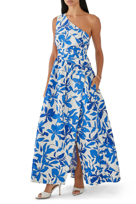 Bleue Asymmetrical Cut Out Maxi Dress